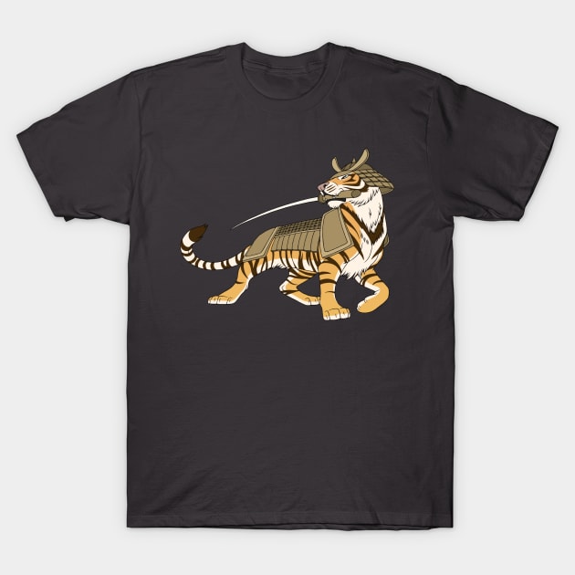 Samurai Tiger T-Shirt by FlannMoriath